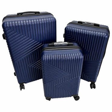 Set 3 Valize Voiaj ABS – Mare 73 cm, Medie 65 cm, Cabină 55 cm | Roți 360°, Mâner Telescopic
