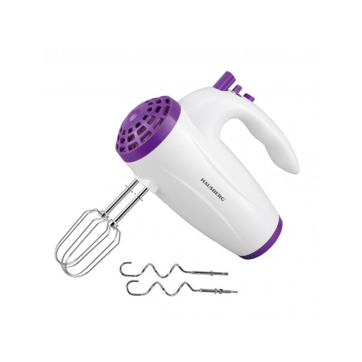 Mixer de mana Hausberg HB-4119NG, 5 viteze, putere 300W, motor de cupru, MOV