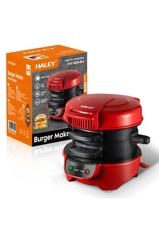 Aparat burger, 600W - mic dejun rapid, farfurii antiaderente, incalzire uniforma, deschidere la 180°