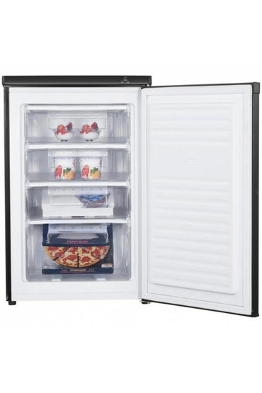 Congelator HFF-HM91BKE++, 91 l, 4 sertare, Clasa E, control mecanic, H 85 cm (Negru)