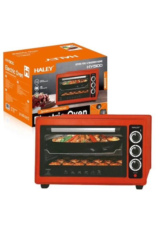 Cuptor cu Microunde 2000W, 48L - Rosu, Incalzire 360°, Design Separabil, Timer, Tuburi 304