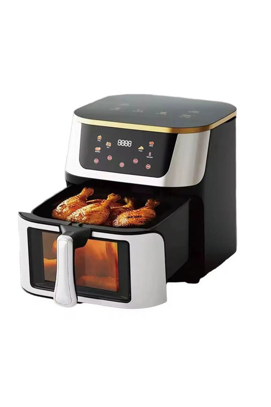 Friteuza cu aer cald AT-0021, 10L, 2400W, panou tactil LCD, 10 programe presetate, temporizator