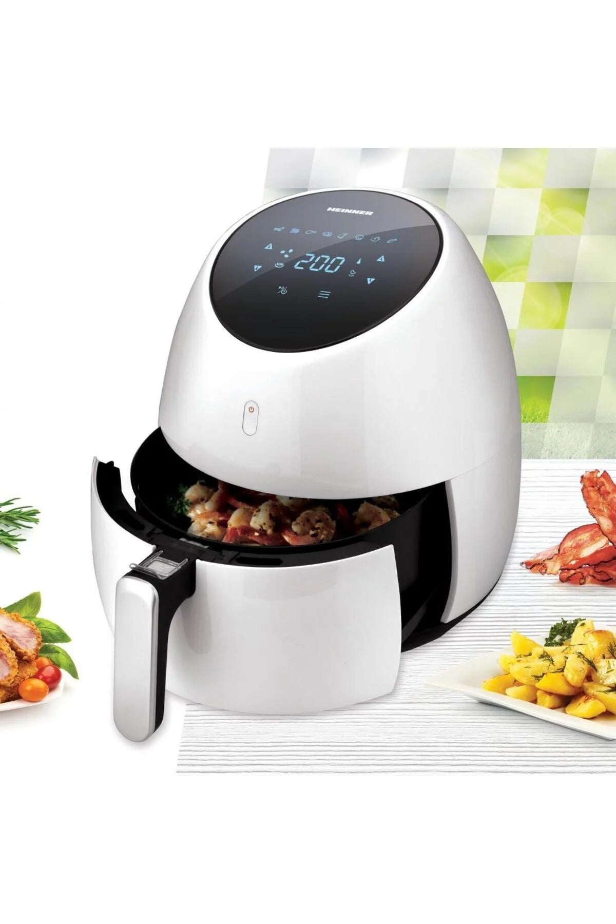 Friteuza cu aer cald HEINNER Airfryer SnowDrop HAF-B2000WH