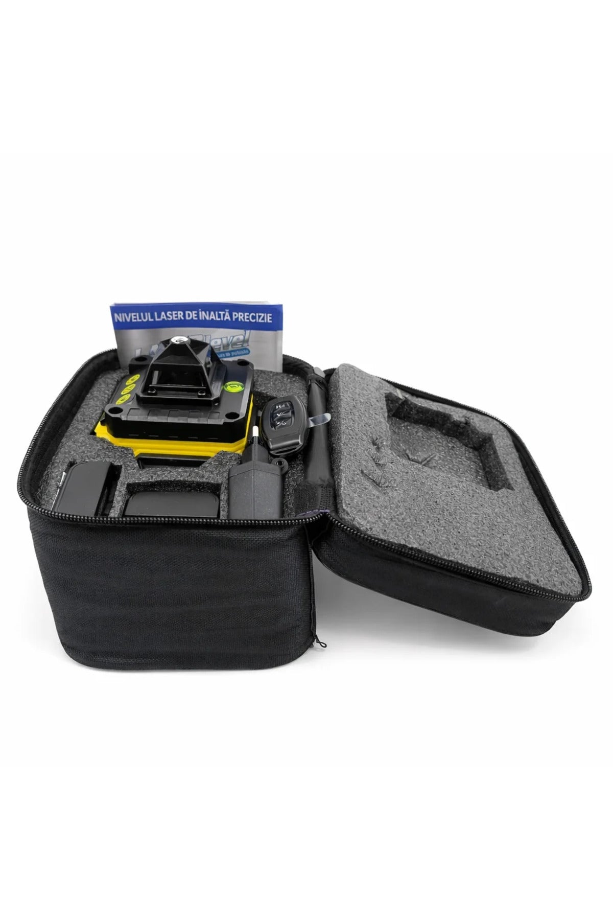 4D Self-Leveling Laser Level with 16 Lines APerformance, 2x Batteries, Green Laser 360°, Rechargeab