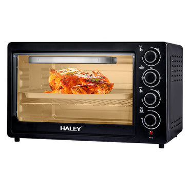 Cuptor Electric HALEY 48L, 2000W, Grătar și Tavă Incluse, 4 Elemente de Încălzire, Negru – Ideal pentru Gătit Rapid și Uniform
