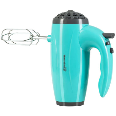 Mixer de mana Hausberg HB-4119BL, 5 viteze, putere 300W, motor de cupru, Bleu