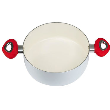 Oala ceramica Hausberg, HB-H715A, 4,5l, Alb