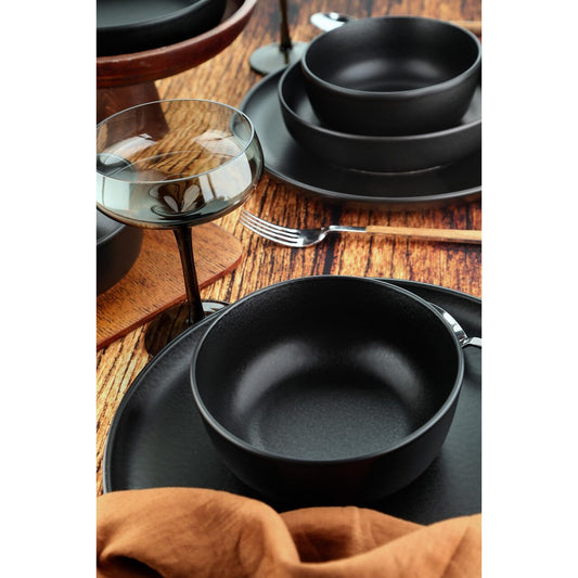 Serviciu de masă CRUTON, 18 piese, negru mat