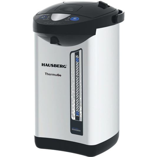 Fierbator electric si Termos HAUSBERG HB-3645IN, 750-900W, 220-240V, 5,2L, Mentinerea calda a lichidelor, Indicator al nivelului apei, Protectie impotriva incalzirii, Thermo Pot, Inox