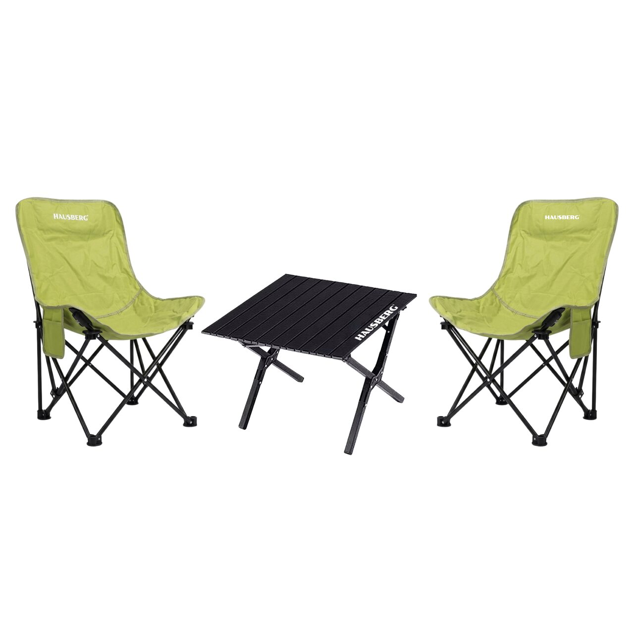 Set camping Hausberg HB-G003 masa si 2 scaune pliabile,husa de transport