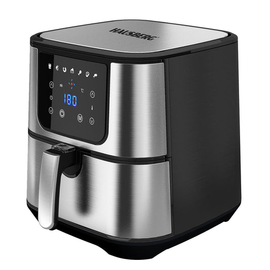 Friteuza Air Fryer Hausberg HB-2365, 1600-1800 W, 5.2 L, Timer, protectie supra-incalzire, maner rece, Display LCD
