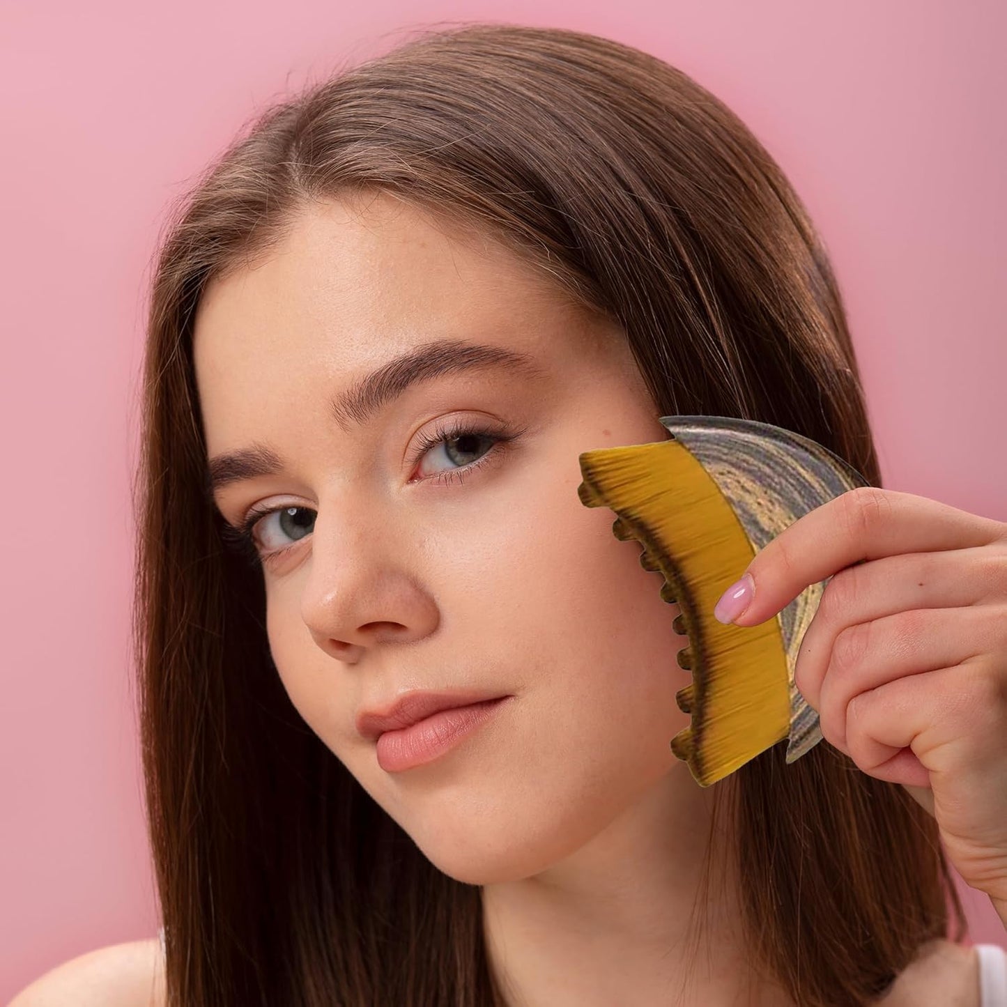 Perie Masaj Facial pentru Drenaj Limfatic, Conturarea Feței și Reducerea Bărbiei Duble, Design Ergonomic