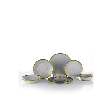 Serviciu de masă Forza, 16 piese, bej cu auriu