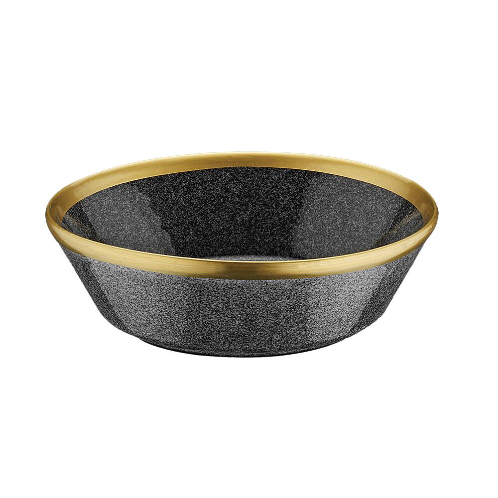 Serviciu de masă FORZA, 24 piese, negru cu auriu