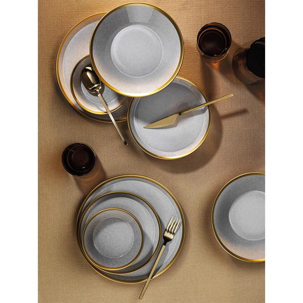 Serviciu de masă FORZA, 24 piese, bej cu auriu