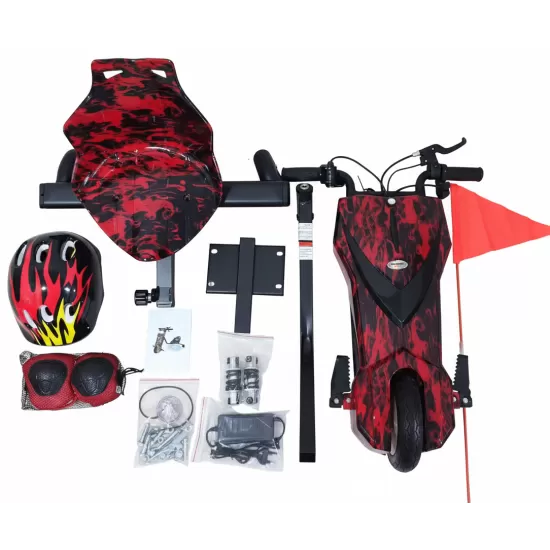 Tricicleta electrica drift Hausberg HB-KD05BL, 8 inch, motor 250-300W, 3 viteze, autonomie 10-15 km, viteza 15 km/h