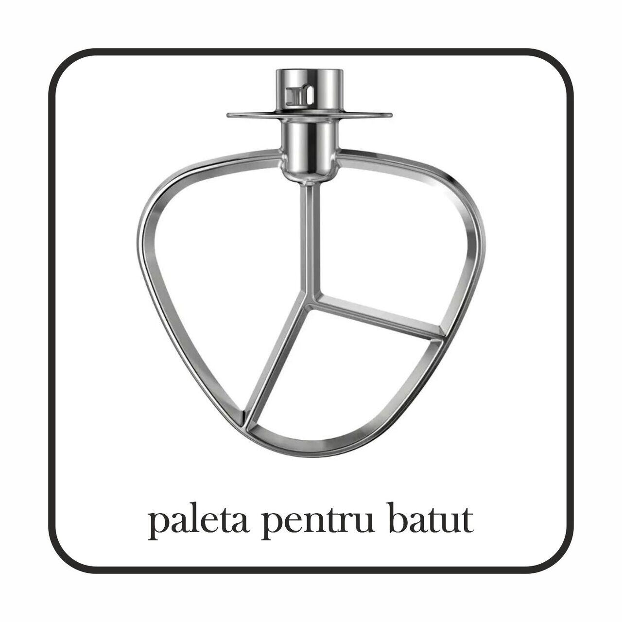 Mixer cu bol HAUSBERG HB-7620GR, putere 700-800W, 5 litri, 6 viteze, Gri