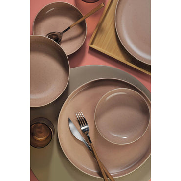 Serviciu de masă Moderna Colore Matte, 24 piese, roz mat