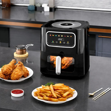 Friteuză cu Aer Cald 10L – 2800W, Capacitate Extra Mare, Control Digital, AT-M60