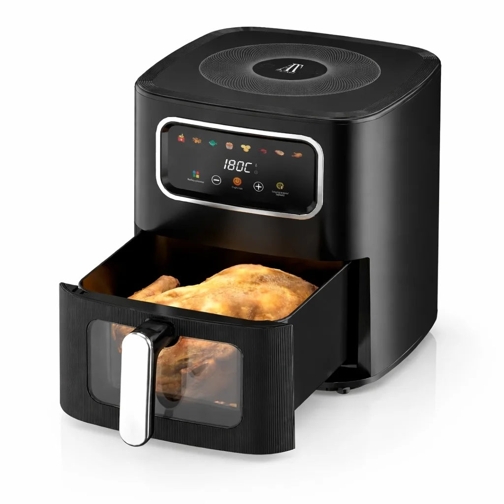 Friteuză cu Aer Cald 10L – 2800W, Capacitate Extra Mare, Control Digital, AT-M60