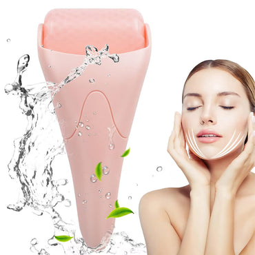 Set Îngrijire Facială 2 în 1: Perie Drenaj Limfatic și Ice Roller pentru Față și Ochi