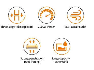 Aparat de Călcat Vertical cu Abur HALEY HY-515, 2000W – Rezervor 2.5L, Abur 50 min, Temperatura 95°C, Suport Umeraș