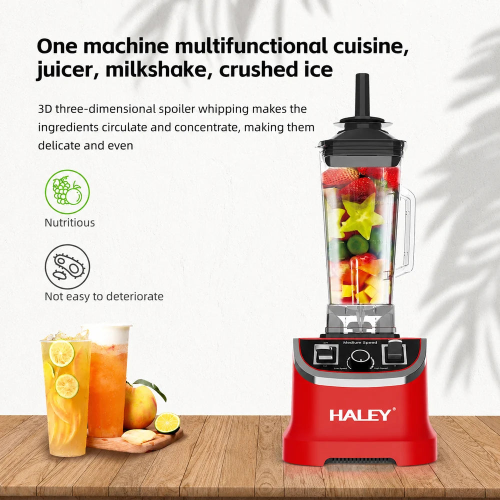 Blender Profesional HALEY HY-2705, 4800W, Cană 2.5L, 15 Viteze + Pulse, Lame Inox
