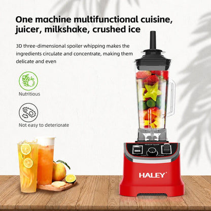 Blender Profesional HALEY HY-2705, 4800W, Cană 2.5L, 15 Viteze + Pulse, Lame Inox