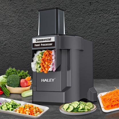 Tocător Electric Comercial HALEY HY-1321 600W – Feliator Legume, 17 Căni, Accesorii Incluse
