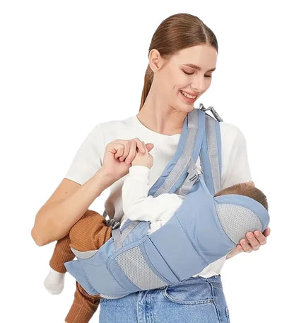 Marsupiu Multifunctional pentru bebelusi cu suport lombar, At Performance, Bumbac, 9 in 1, Varsta 0-36 luni