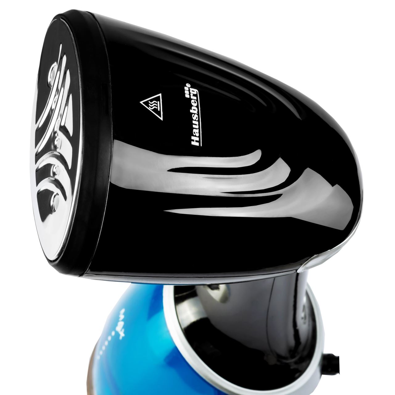 Fier de calcat vertical, Hausberg HB-7900NG, 1500-1700W, rezervor detasabil 220 ml, Negru/Albastru