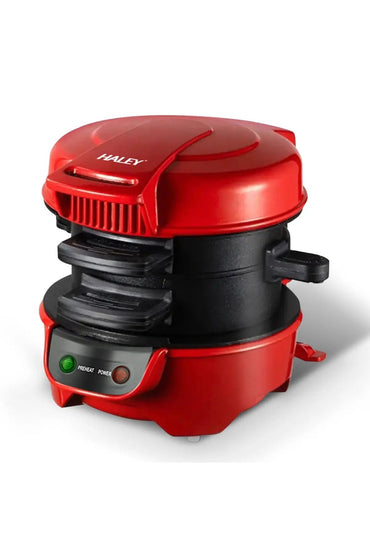 Aparat burger, 600W - mic dejun rapid, farfurii antiaderente, incalzire uniforma, deschidere la 180°