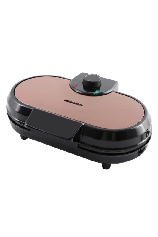 Aparat de vafe HEINNER Copper Crown HWF-1000CR, 1000W, buton de reglare a temperaturii