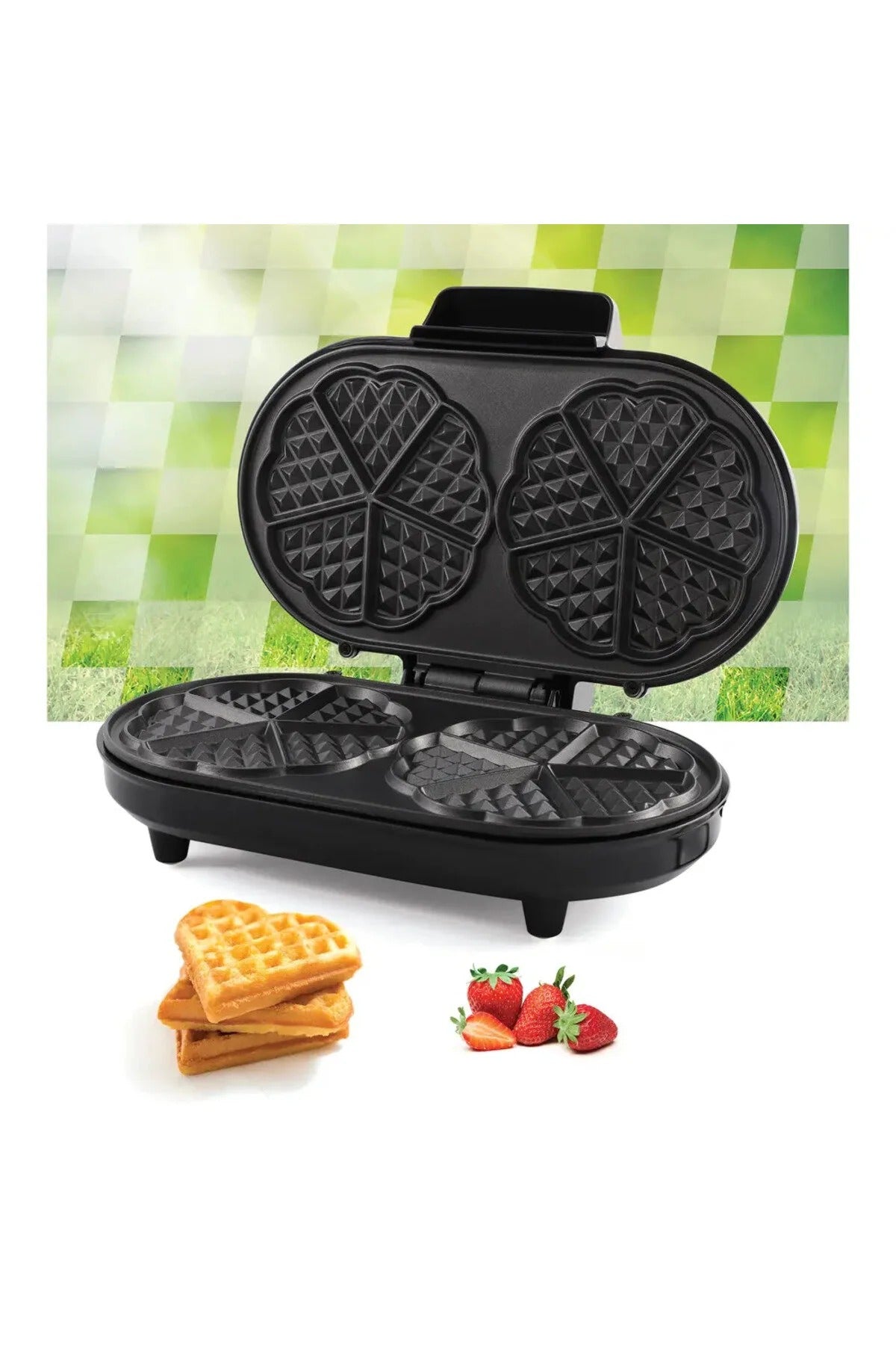 Aparat de vafe HEINNER Copper Crown HWF-1000CR, 1000W, buton de reglare a temperaturii