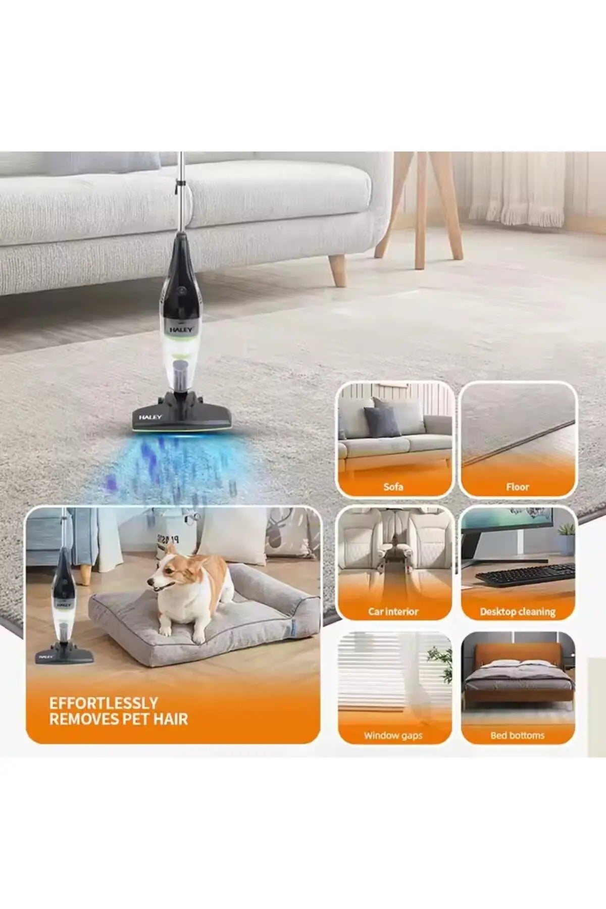 Aspirator vertical profesional, usor si fara sac, cu fir, eficient