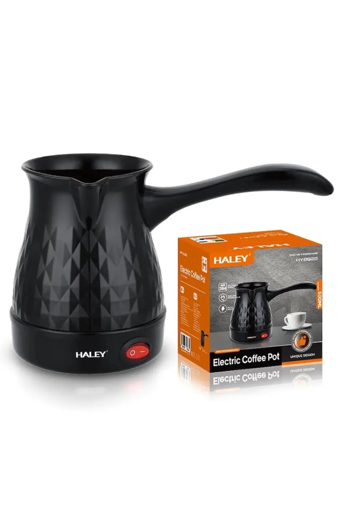 Cafetiera electrica HALEY 600W, 0.5L - Ideala pentru cafea turceasca, ceai, lapte, portabila, silentioasa, perfecta