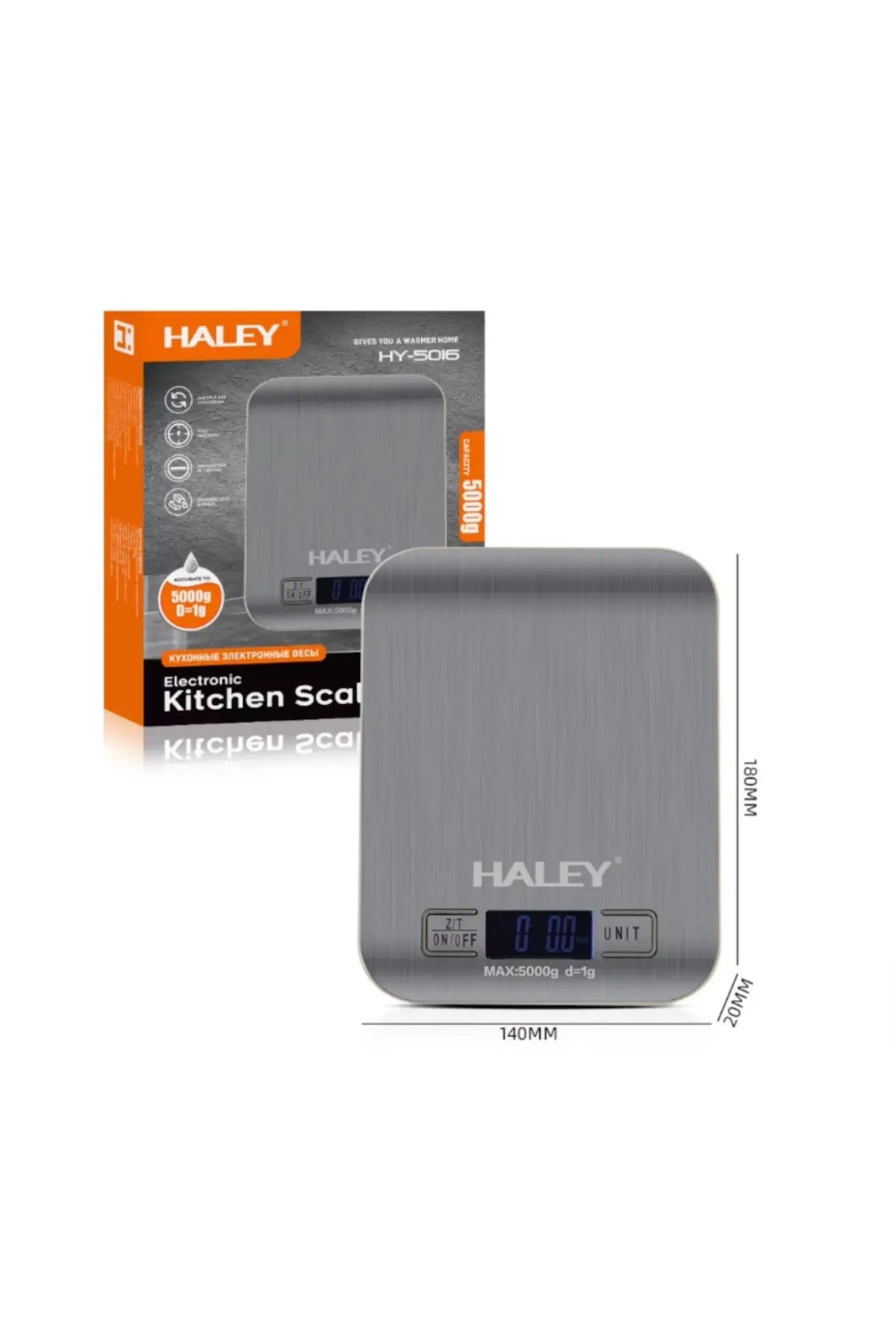 Cantar digital de bucatarie HALEY, precizie de cantarire, maxima 5000g