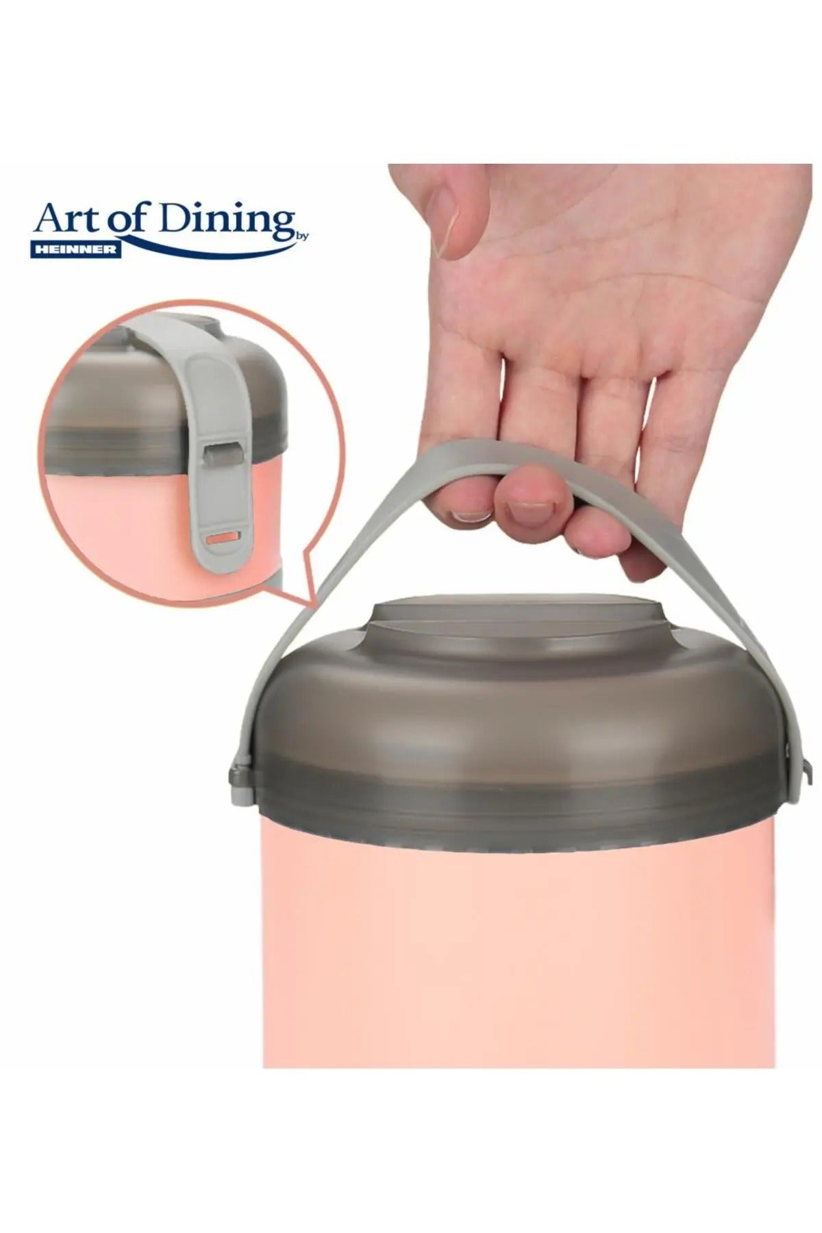 Casserola termica 600 ml, pereti dubli, HR-NC-600R