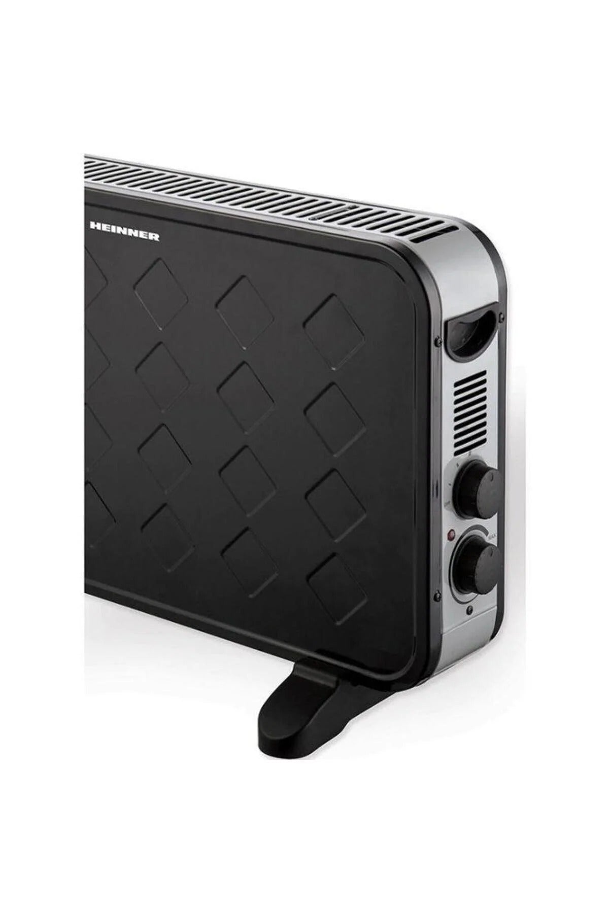 Convector electric HEINNER HCVH-Y2000TBK, 2000W, 2 niveluri de putere, Termostat reglabil (Negru)