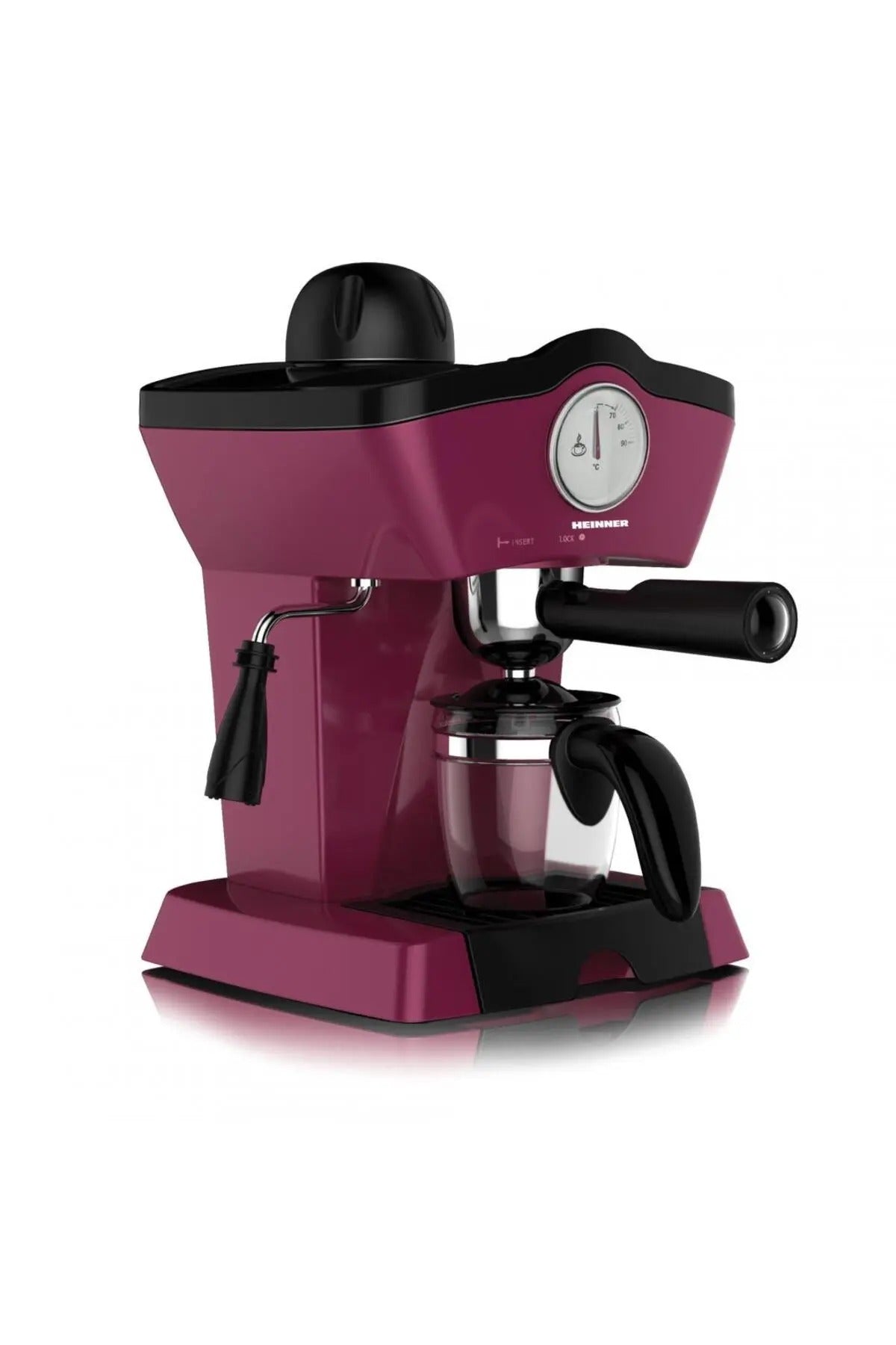 Espressor manual HEINNER Charm HEM-200BG, 800W, 250ml, 3,5 bar, Visiniu