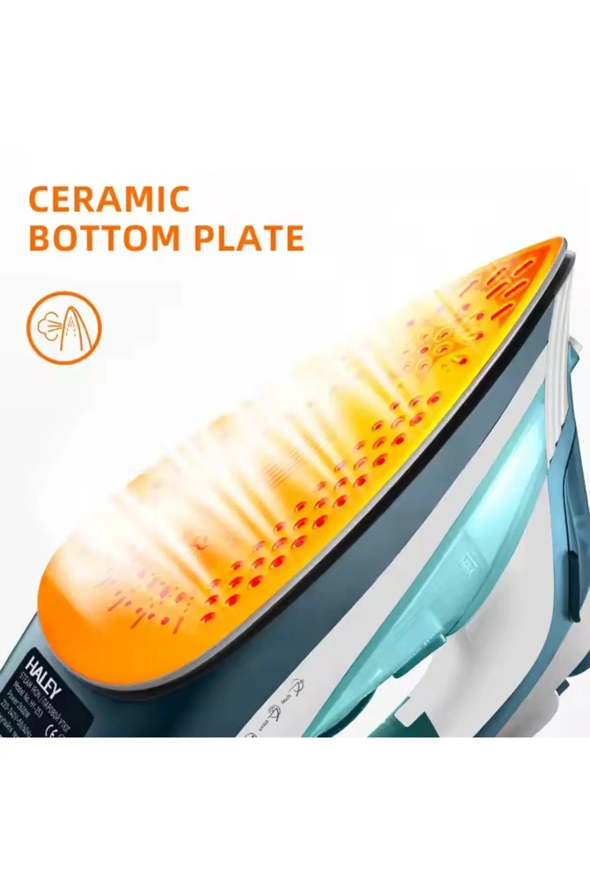 Fier electric cu abur profesional cu temperatura reglabila si abur