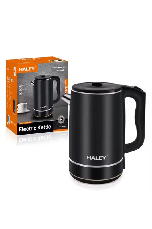 Fierbator electric HALEY, otel inoxidabil portabil, 3L, 1800W, incalzire rapida cu oprire automata, negru