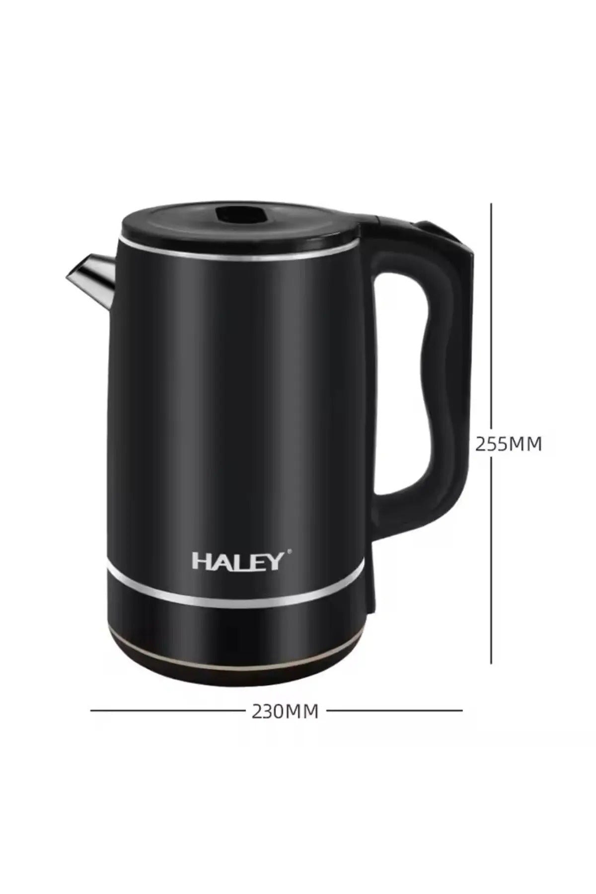 Fierbator electric HALEY, otel inoxidabil portabil, 3L, 1800W, incalzire rapida cu oprire automata, negru