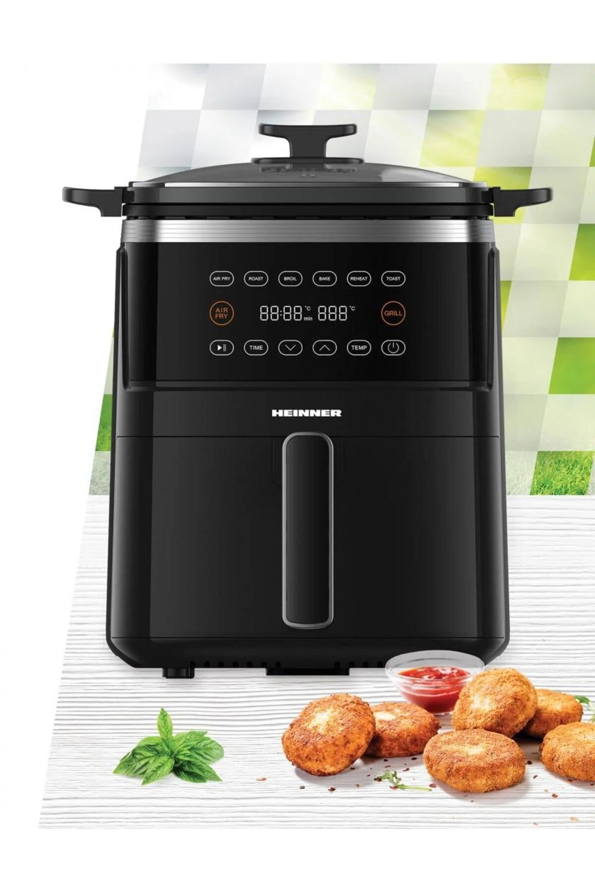 Friteuza cu aer cald HEINNER Fry&Grill HAFG-B5BK2600
