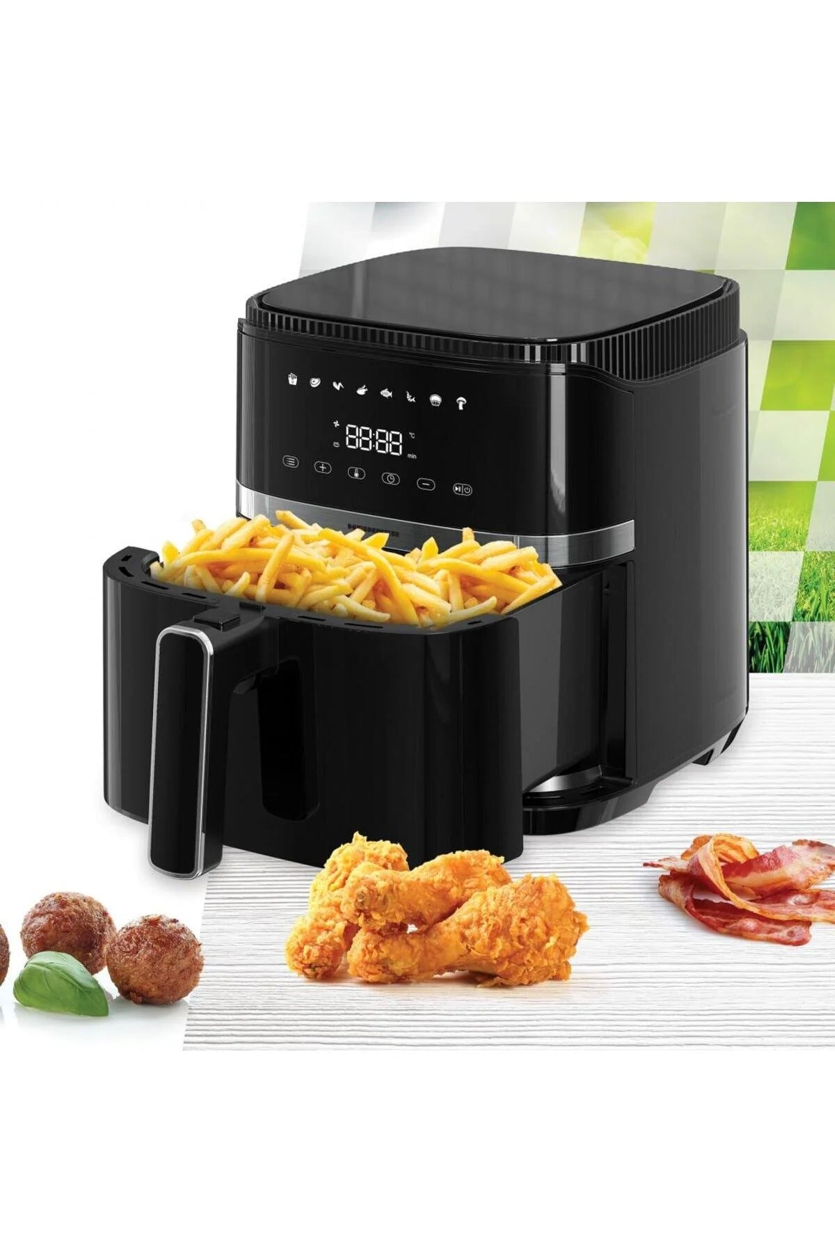 Friteuza cu aer cald HEINNER Varietyfry Airfryer HAF-B5BK1500