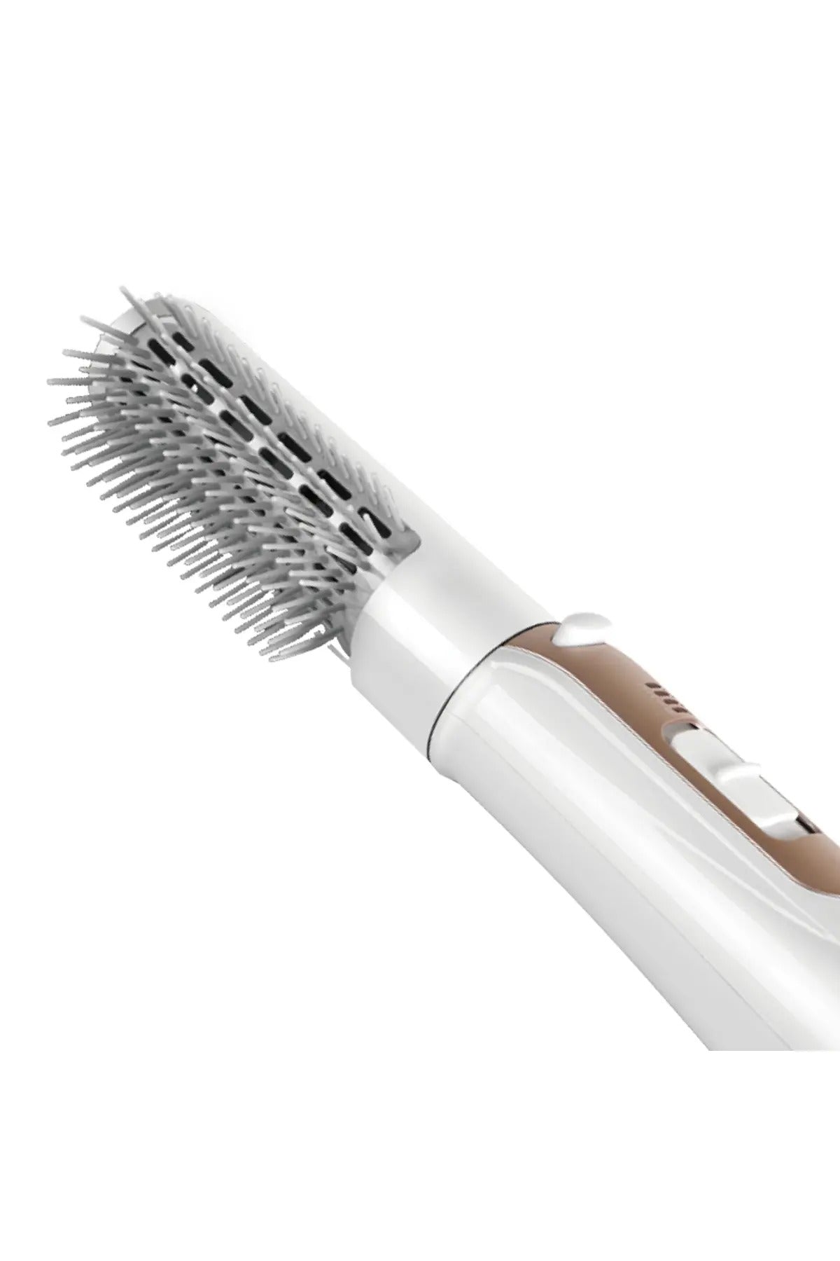 Perie cu aer cald 2 in 1, 800W, 3 setari de temperatura Alb