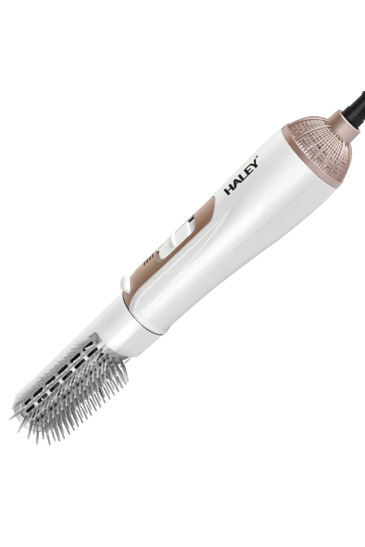 Perie cu aer cald 2 in 1, 800W, 3 setari de temperatura Alb