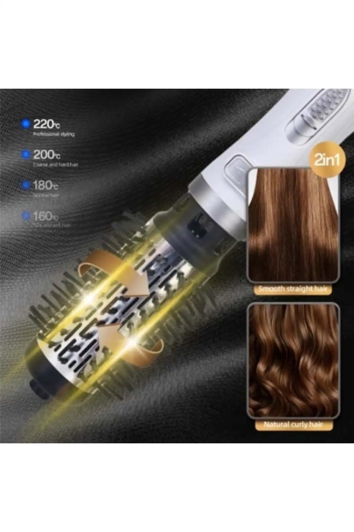 Perie rotativa HY 4003 1000 W Invelis ceramic 3 setari de temperatura