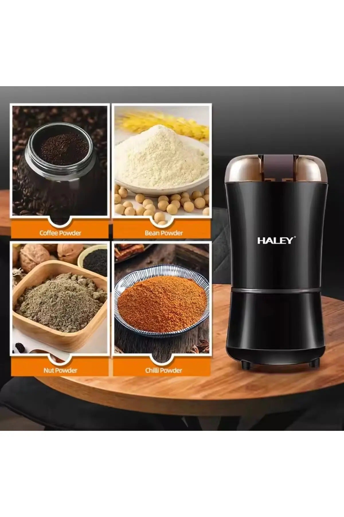 Rasnita electrica de cafea, HALEY, cu 4 lame, design performant si elegant