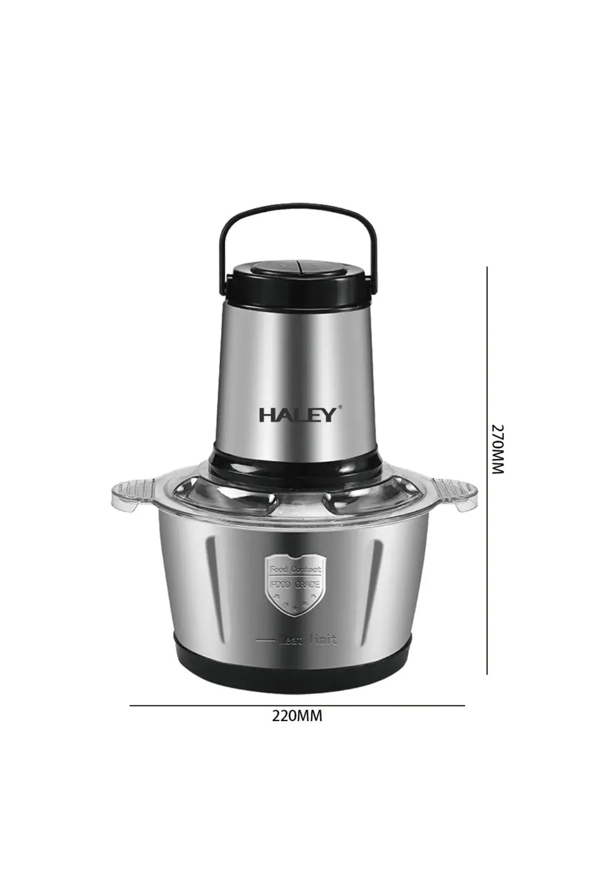 Tocator de alimente HY-1225 - putere de 500W si bol din otel inoxidabil de 2L pentru o tocare rapida si eficienta